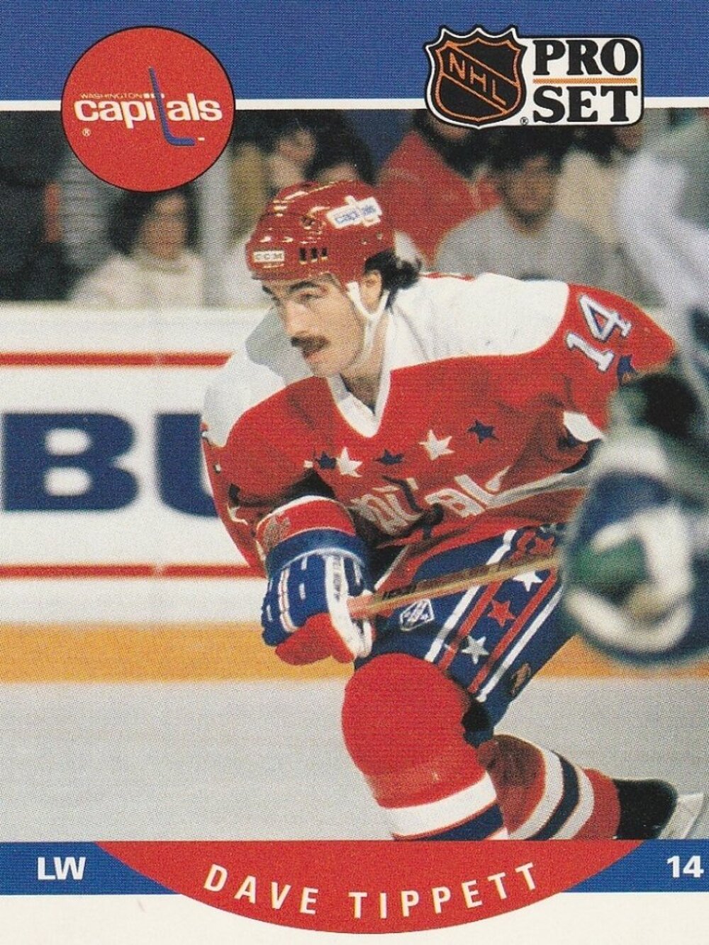 Dave Tippett - 1990 Pro Set Hockey Card